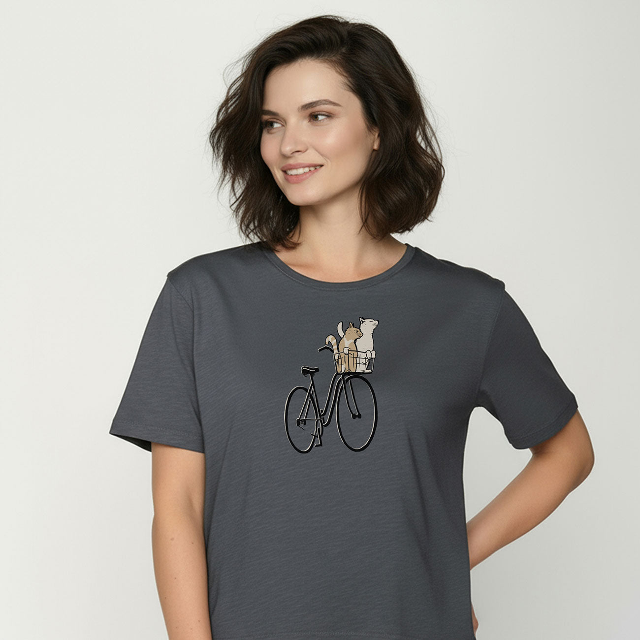 T-shirt chats à vélo 100% coton bio - GREENBOMB