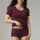 Maillot manches courtes fines côtes 100% coton bio - COMAZO