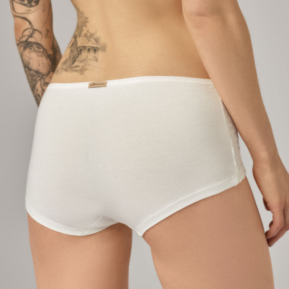 Shorty empiècement en dentelle sur les côtés - COMAZO