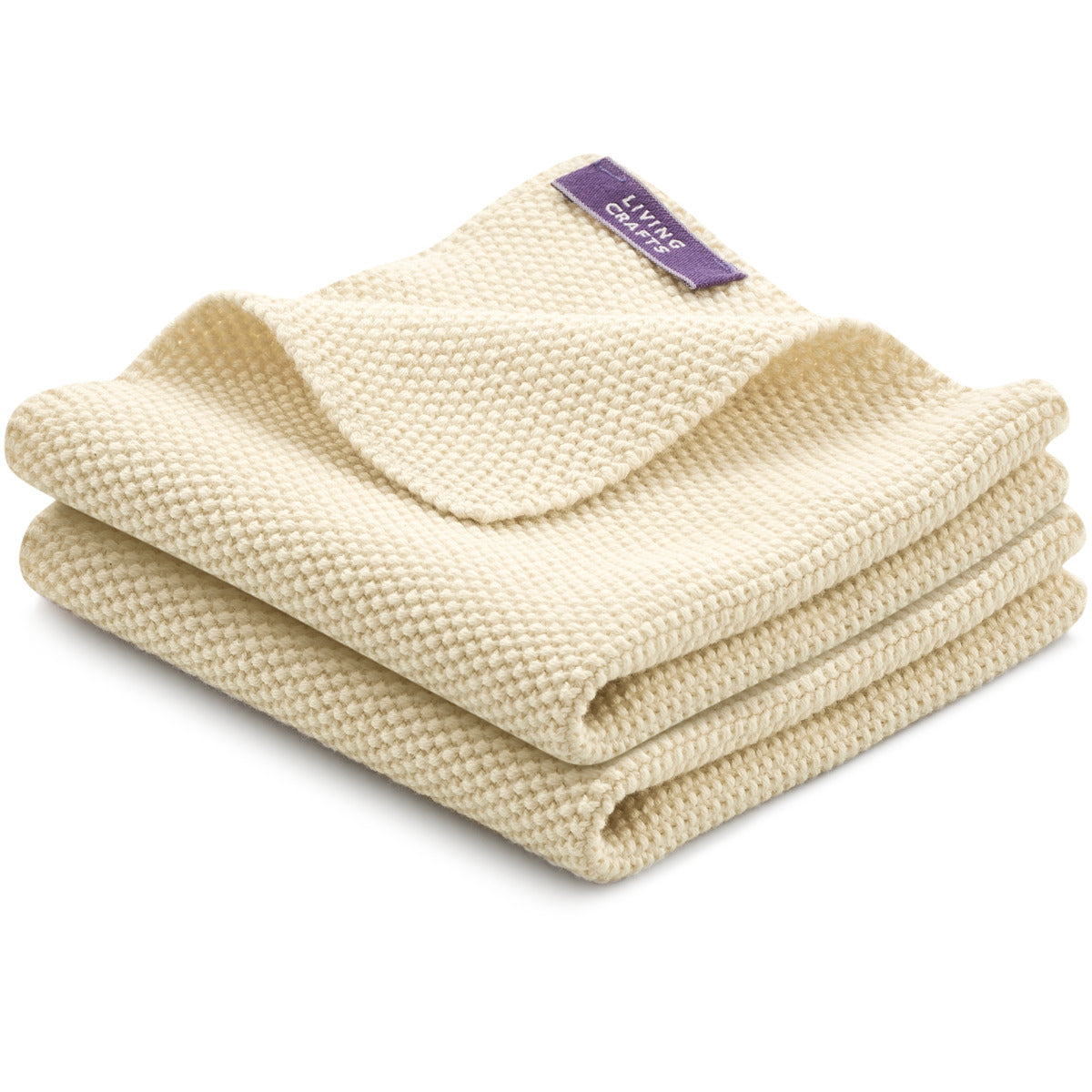 Duo torchons 28x28 cm JUNO 100% coton bio - LIVING CRAFTS