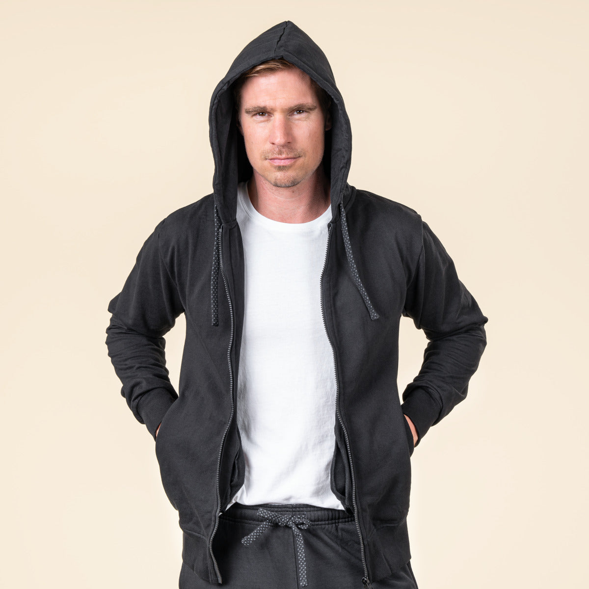Sweat à capuche 100% coton CAMERON - LIVING CRAFTS