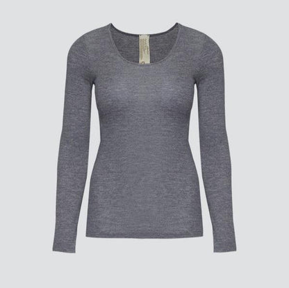 Maillot manches longues en coton laine et soie - COMAZO