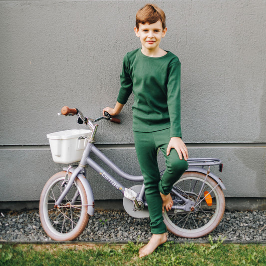 Legging côtelé pour bébé 100% coton bio - LEELA COTTON