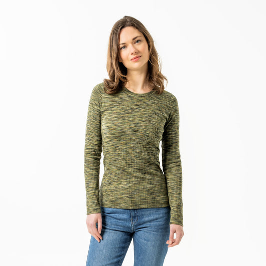 T-shirt côtelé PRISCA en coton bio - LIVING CRAFTS