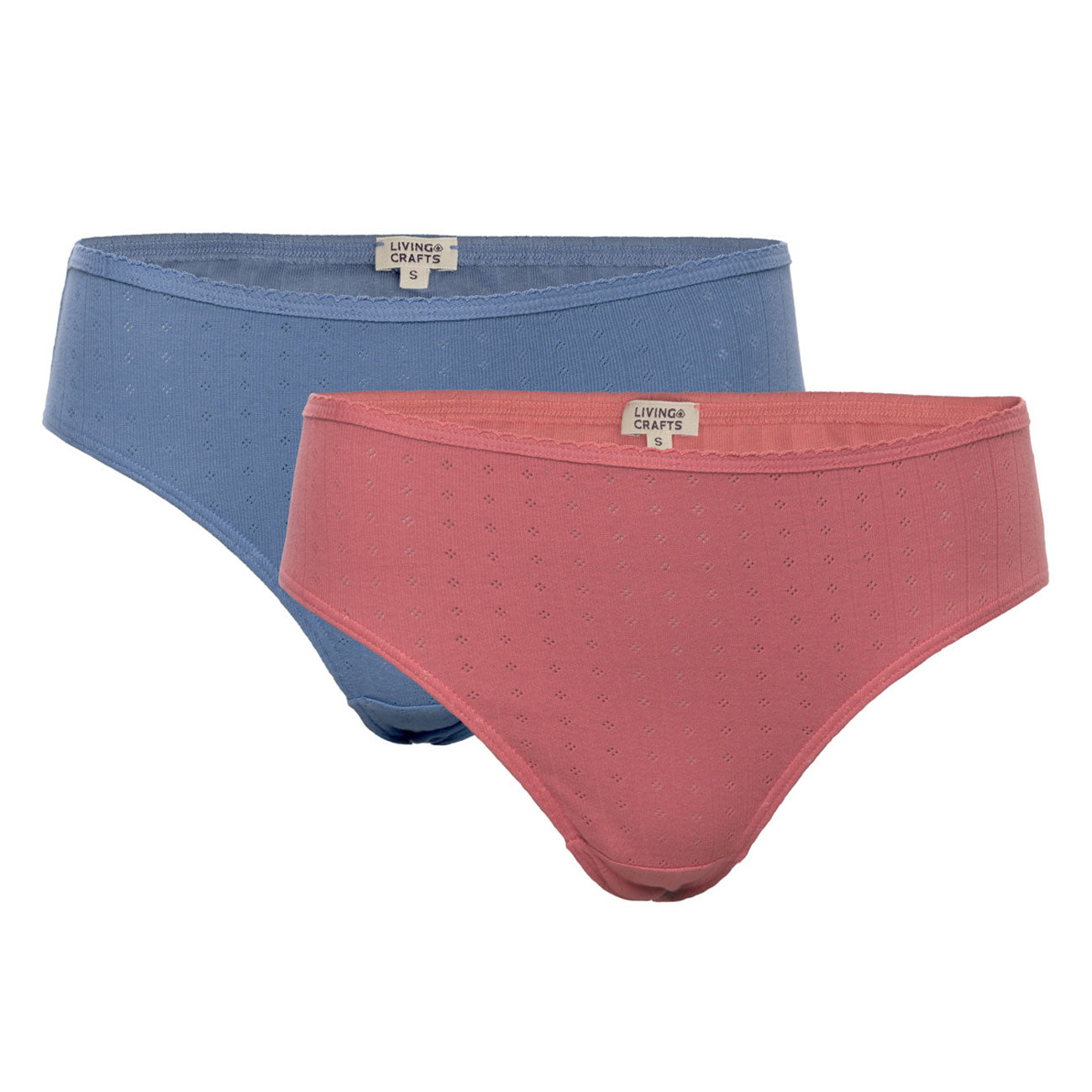 Duo de slips ajourés RYLIE 100% coton bio - LIVING CRAFTS
