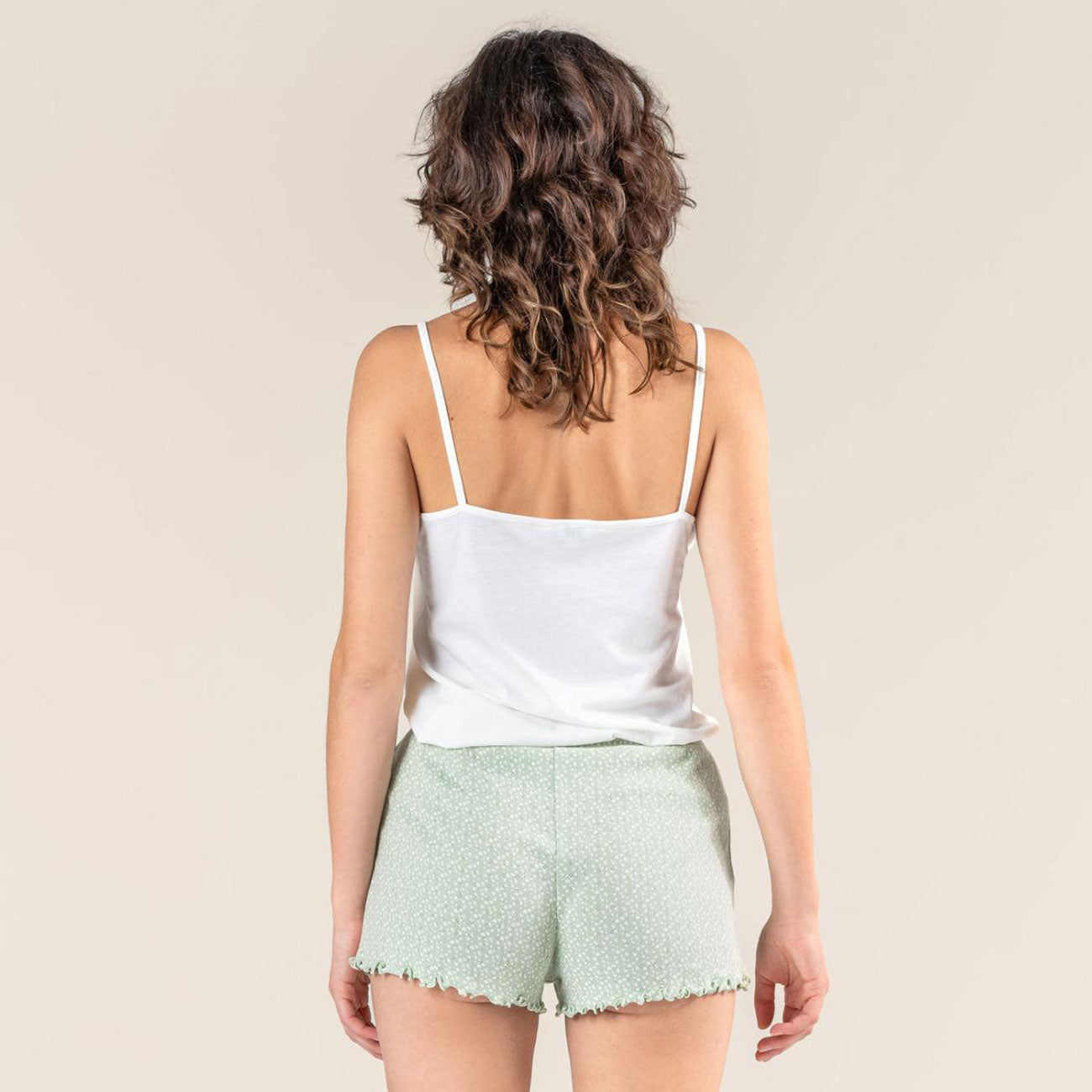 Short de nuit ajouré ROSARIA 100% coton bio - LIVING CRAFT