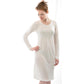 Chemise de nuit manches longues 100% soie bio - ALKENA