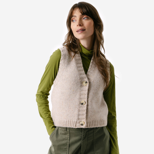 Gilet sans manches 100% laine BIRTE - LIVING CRAFTS