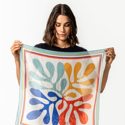 Foulard ARLES en coton et soie - LIVING CRAFTS