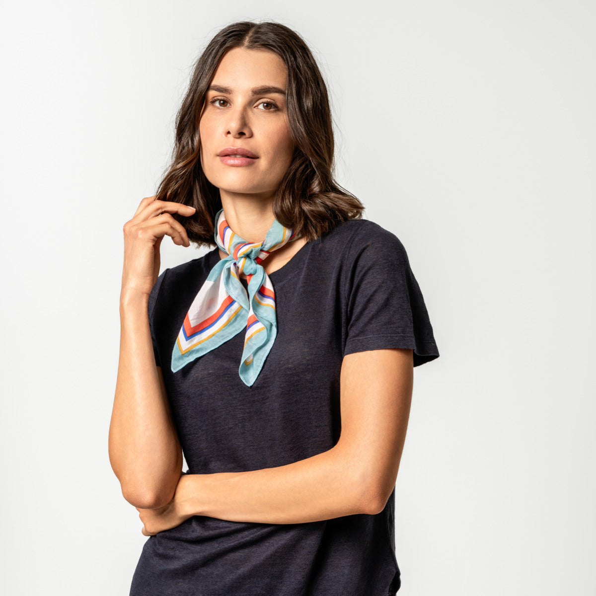 Foulard ARLES en coton et soie - LIVING CRAFTS