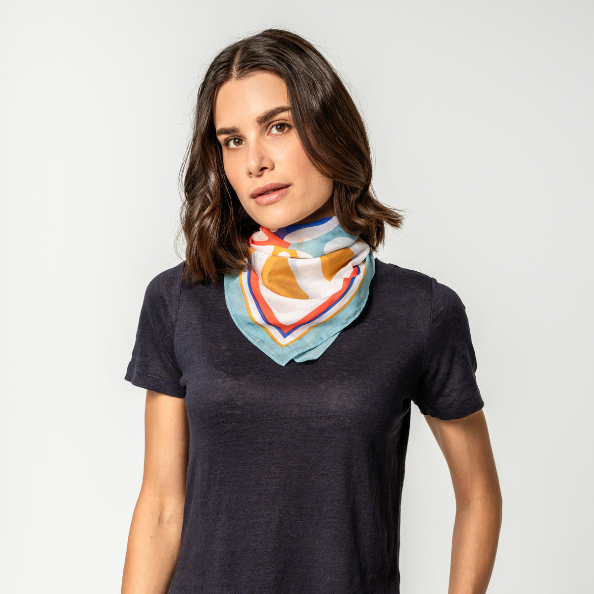 Foulard ARLES en coton et soie - LIVING CRAFTS