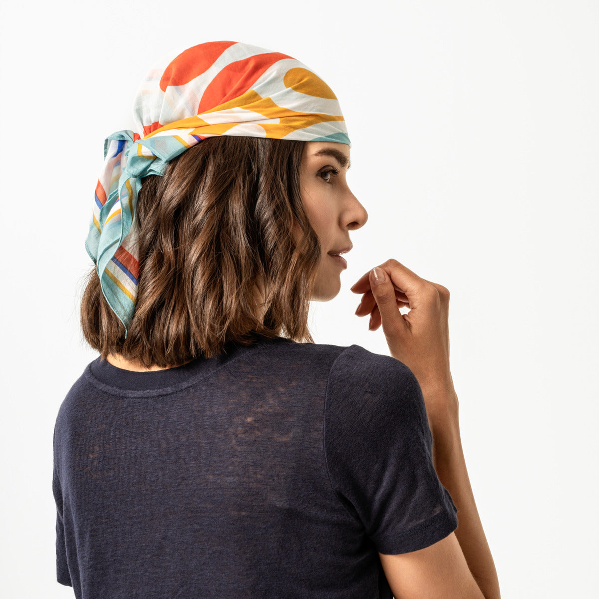 Foulard ARLES en coton et soie - LIVING CRAFTS