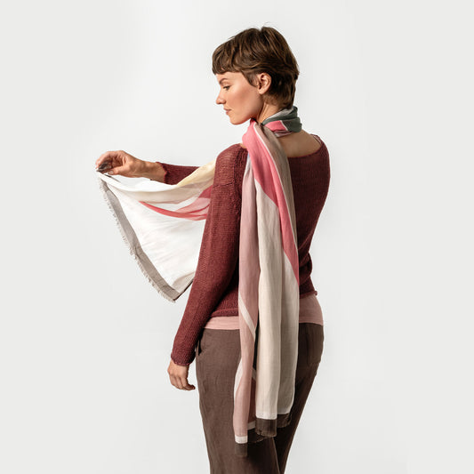 Foulard modal/coton inspiration aquarelle - LIVING CRAFTS