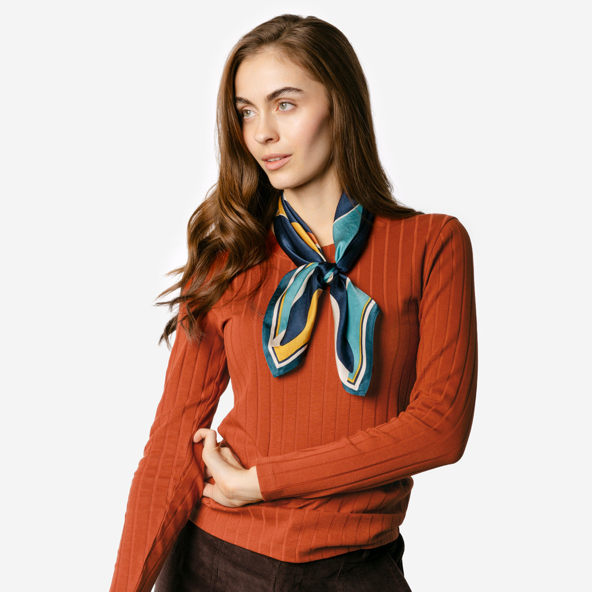 Foulard BIRDS en coton et soie - LIVING CRAFTS
