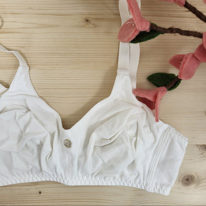Soutien-gorge bouton nacré en coton bio - ENGEL