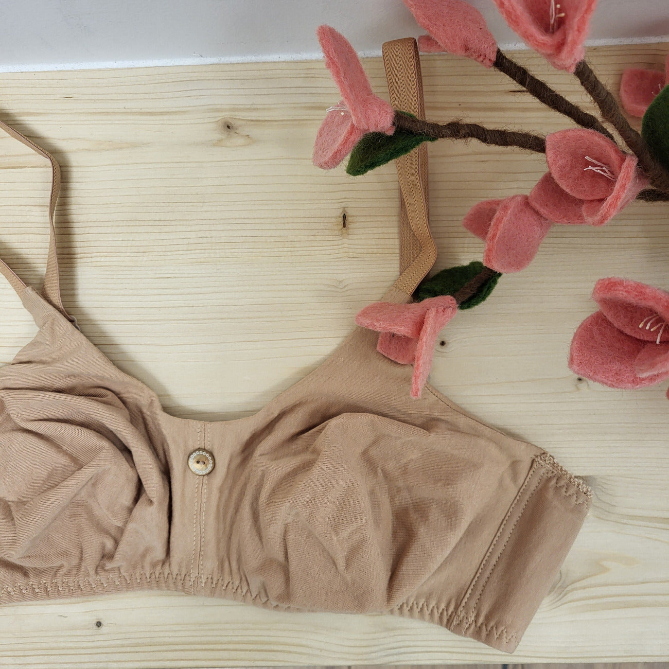 Soutien-gorge bouton nacré en coton bio - ENGEL