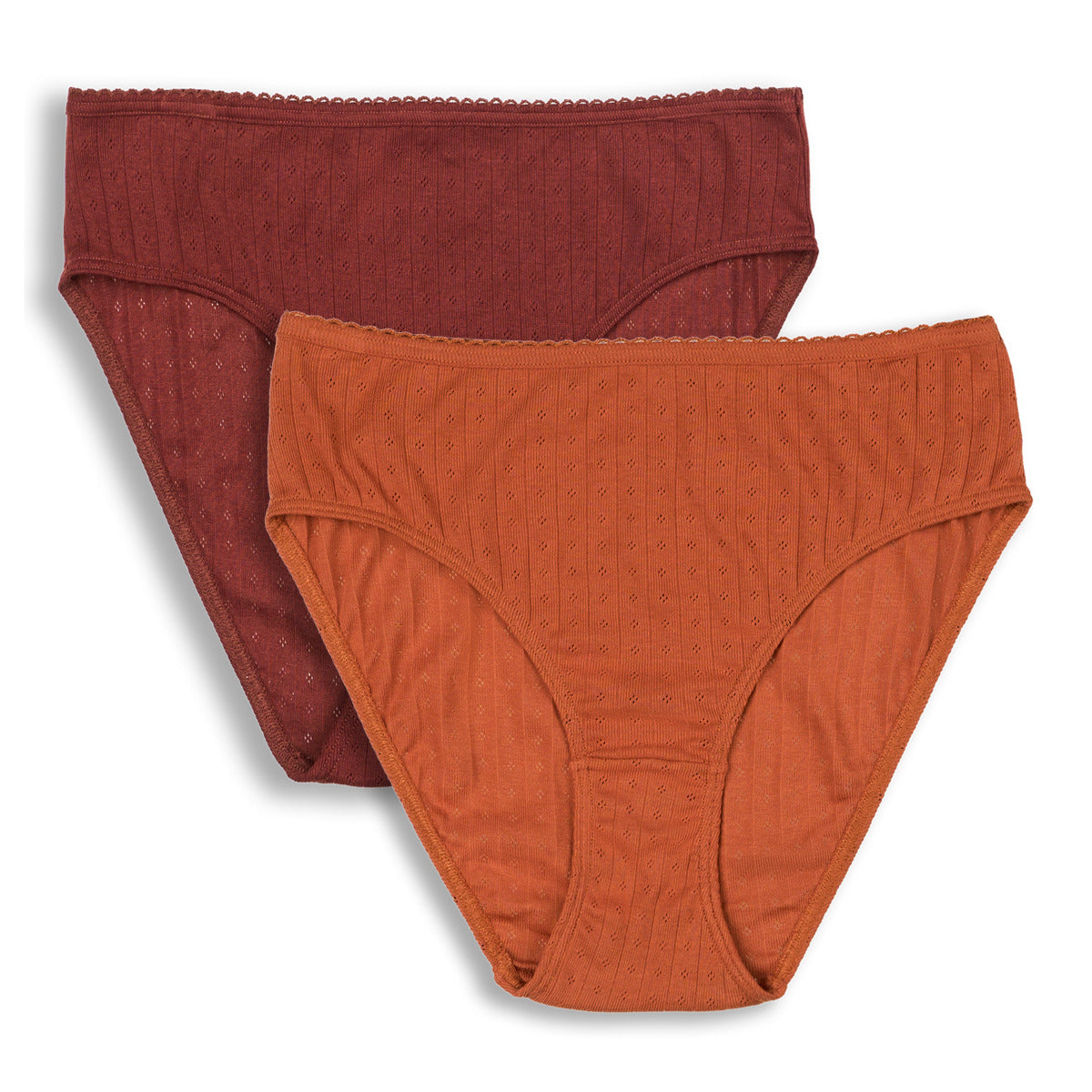 Duo de slips ajourés RYLIE 100% coton bio - LIVING CRAFTS