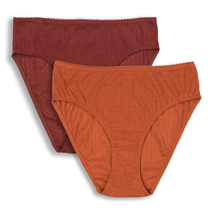 Duo de slips ajourés RYLIE 100% coton bio - LIVING CRAFTS