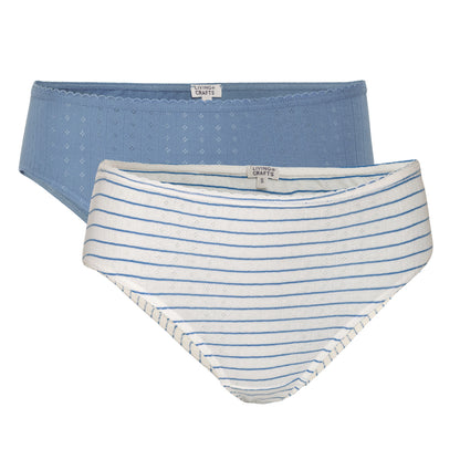 Duo de slips ajourés RYLIE 100% coton bio - LIVING CRAFTS