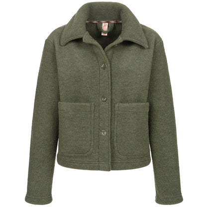 Veste courte femme en maille polaire 100% laine - ENGEL