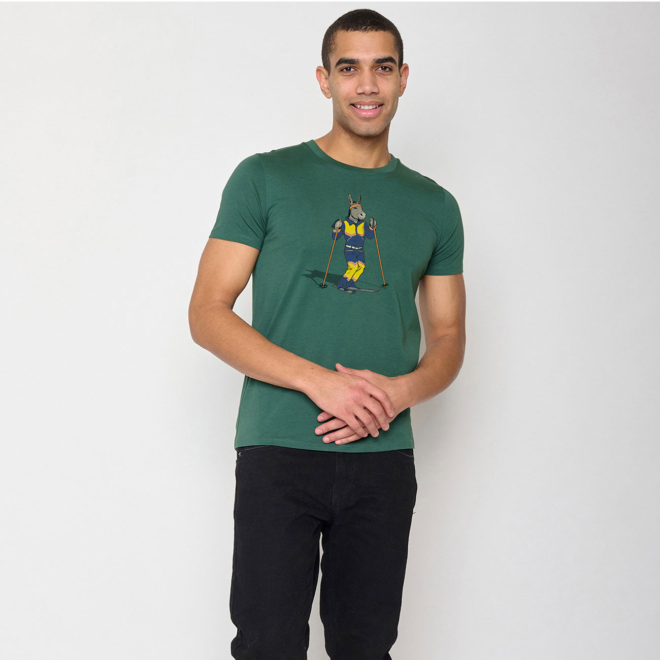 T-shirt âne skieur 100% coton bio - GREENBOMB