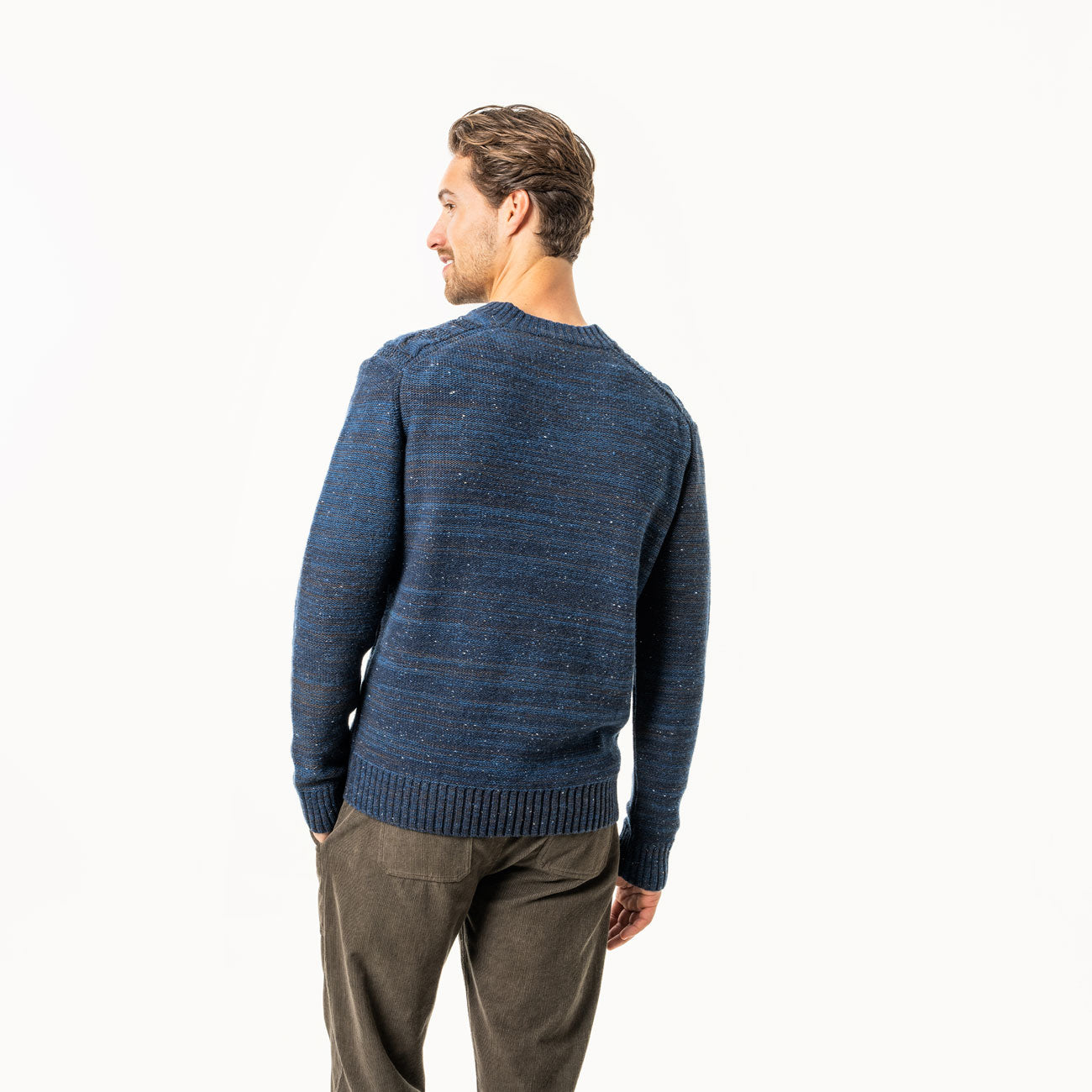 Pull col V YORIN en laine et coton - LIVING CRAFTS