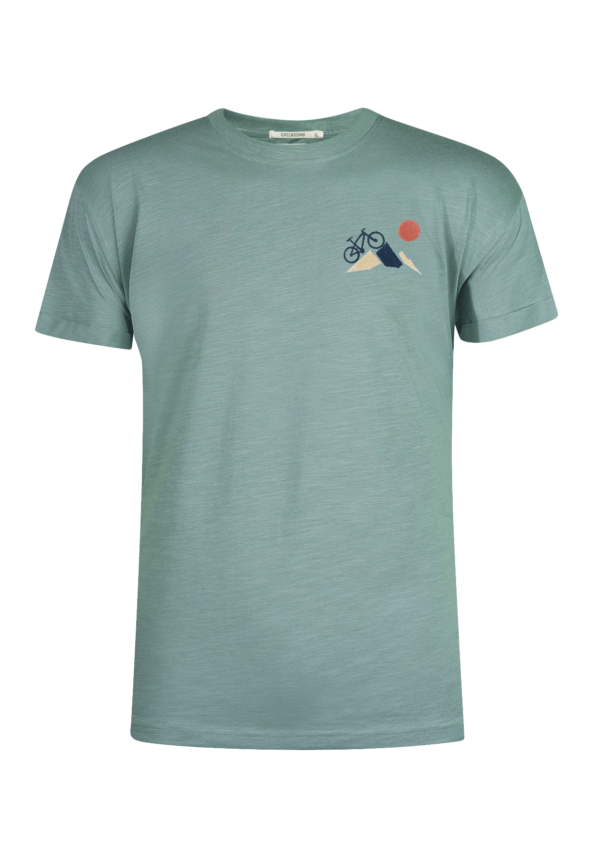 T-shirt brodé vélo 100% coton bio - GREENBOMB