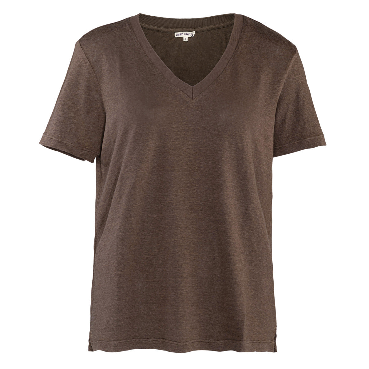 T-shirt col V TALIDA en 100% lin - LIVING CRAFTS