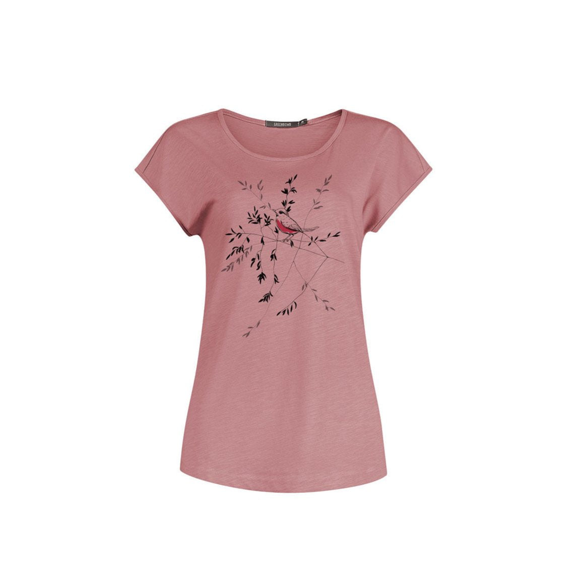 T-shirt oiseau sur une branche en coton bio - GREENBOMB