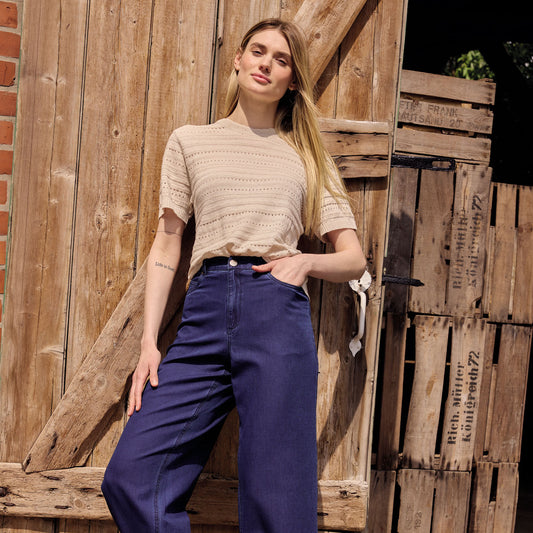 Pull fin ajouré en lin et coton bio - MADNESS