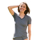 Maillot manches courtes 100% coton bio col V dentelle - ENGEL