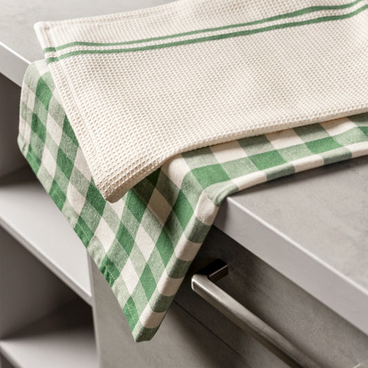 Duo Torchons DELHI en coton bio - LIVING CRAFTS