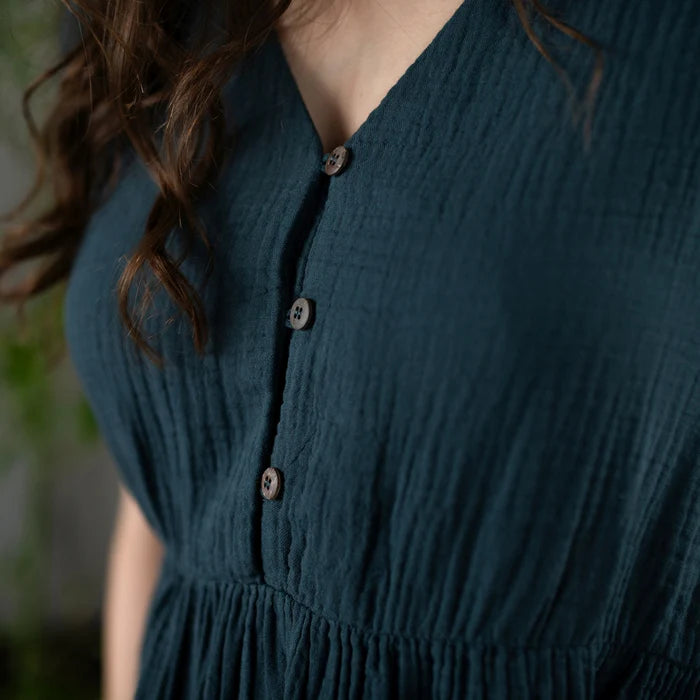 Robe ALMA en mousseline de coton bio - NORDLICHT