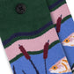 Chaussettes imprimées bouton - A-DAM