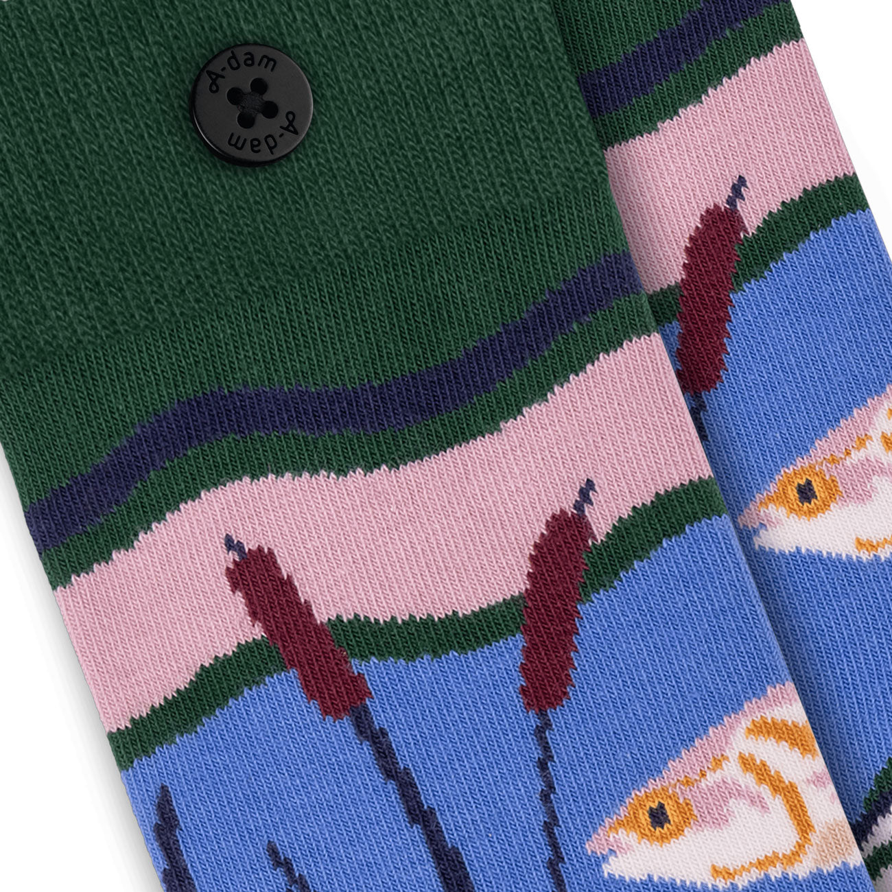 Chaussettes imprimées bouton - A-DAM
