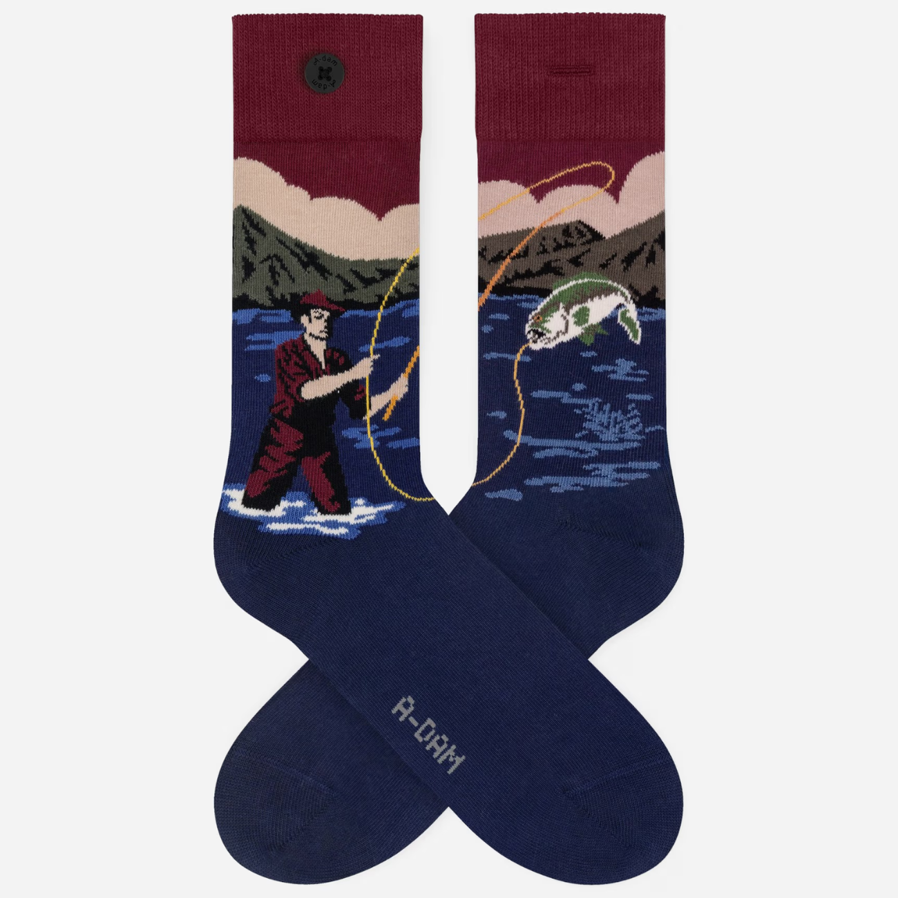 Chaussettes imprimées bouton - A-DAM