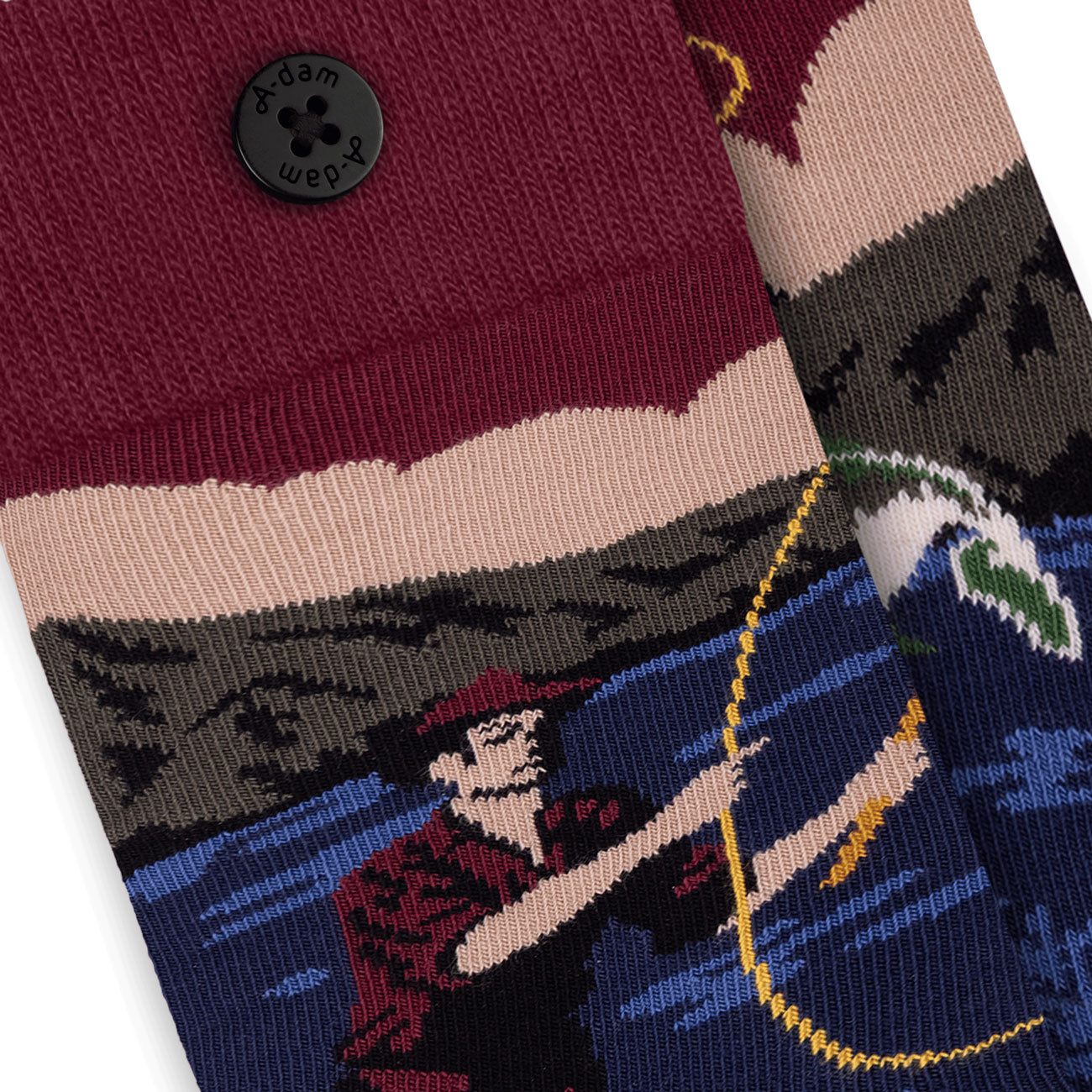 Chaussettes imprimées bouton - A-DAM