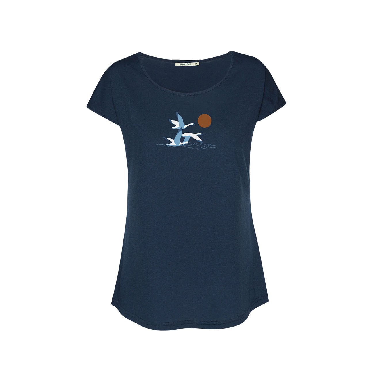 T-shirt imprimé oies en coton bio - GREENBOMB