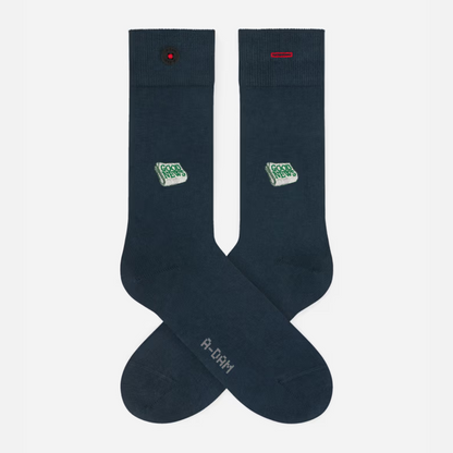 Chaussettes brodées Bouton - ADAM
