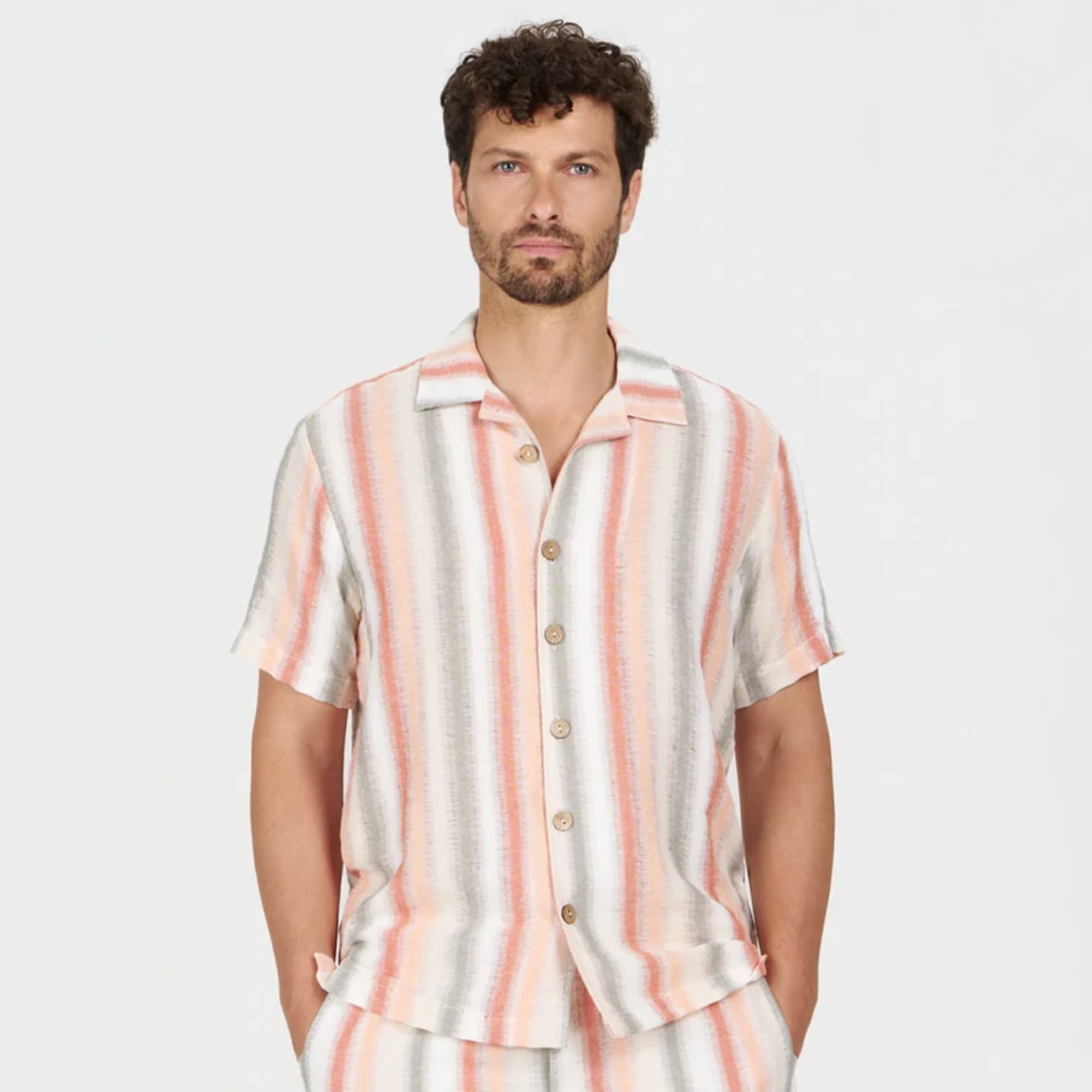 Chemise rayée à manches courtes WAVE - KOMODO