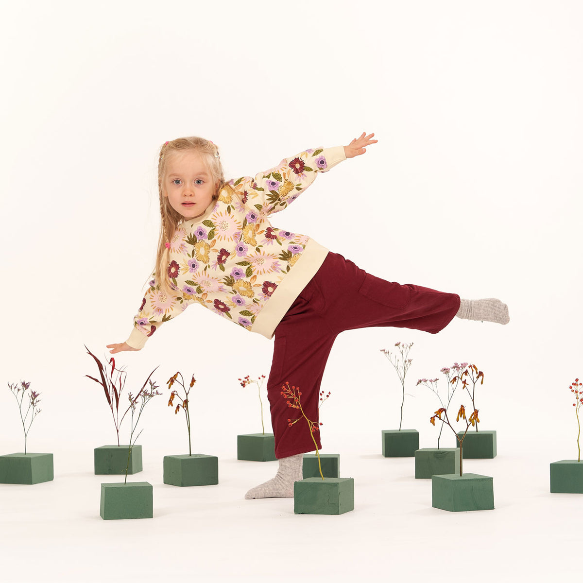 Sweat fleurs DARI 100% coton bio - SENSE ORGANICS