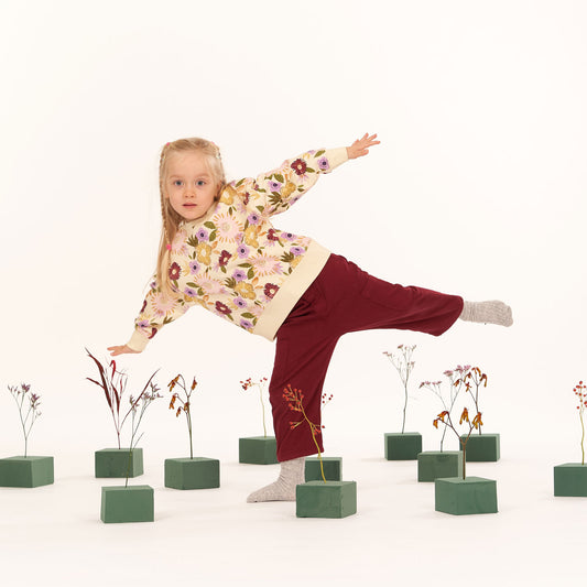 Sweat fleurs DARI 100% coton bio - SENSE ORGANICS