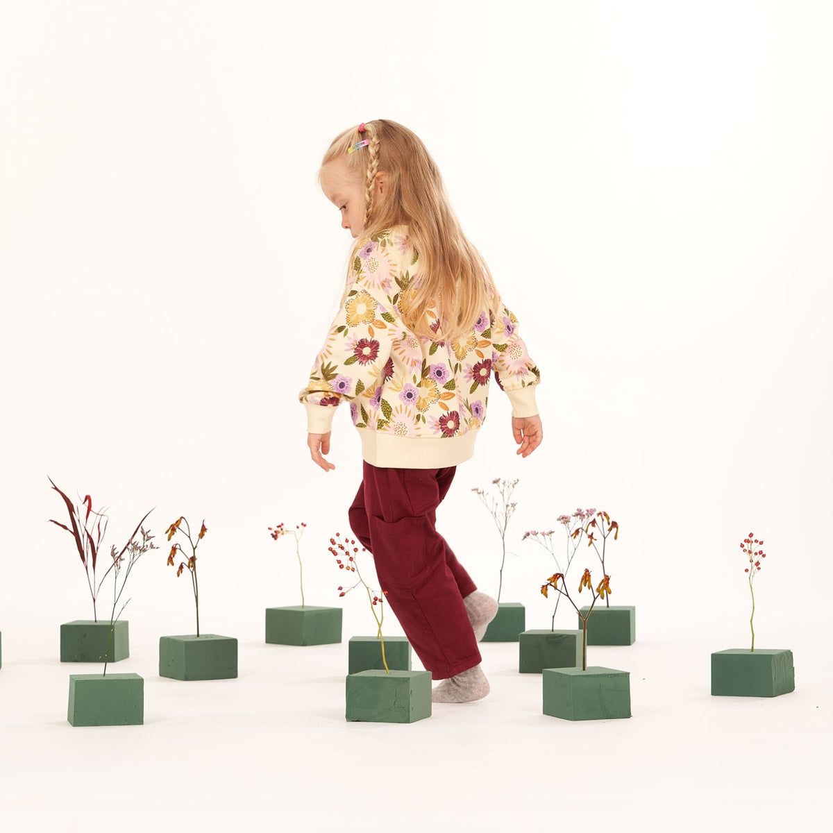Sweat fleurs DARI 100% coton bio - SENSE ORGANICS