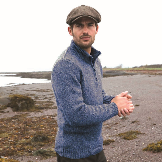 Pull col camionneur en laine mérinos - FISHERMAN