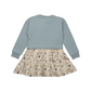 Robe sweat FALL FLOWERS en coton bio - WALKIDDY