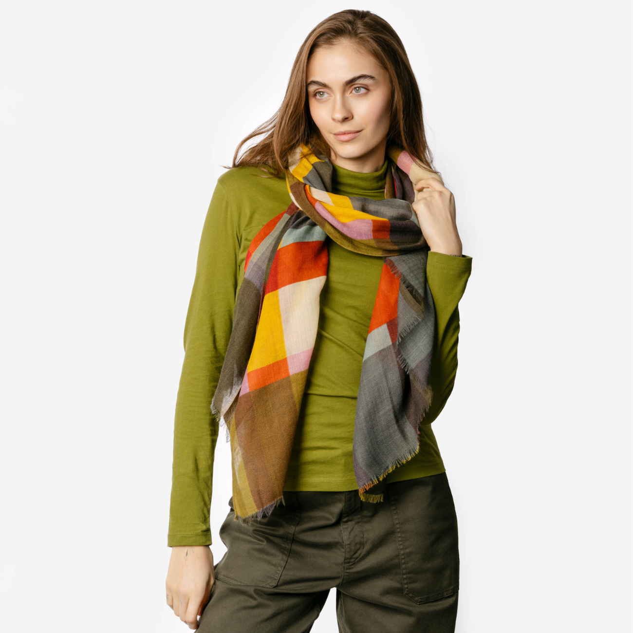 Écharpe patchwork 100% laine PROVENCE - LIVING CRAFTS
