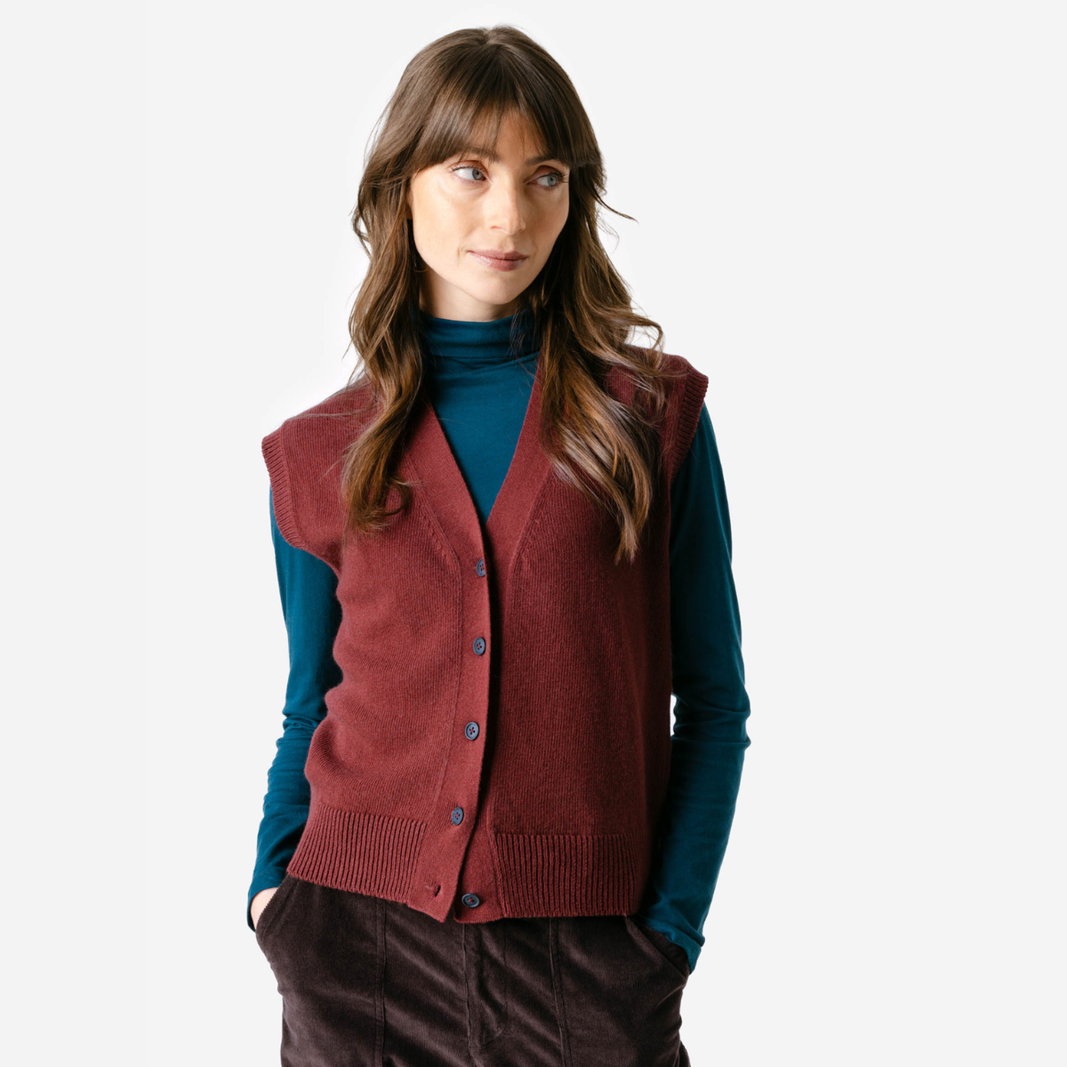 Gilet sans manches BRYNJAR en laine et coton - LIVING CRAFTS