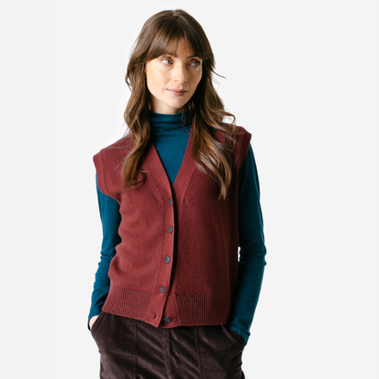 Gilet sans manches BRYNJAR en laine et coton - LIVING CRAFTS