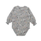 Body TINY manches longues en coton imprimé fleurs - WALKIDDY