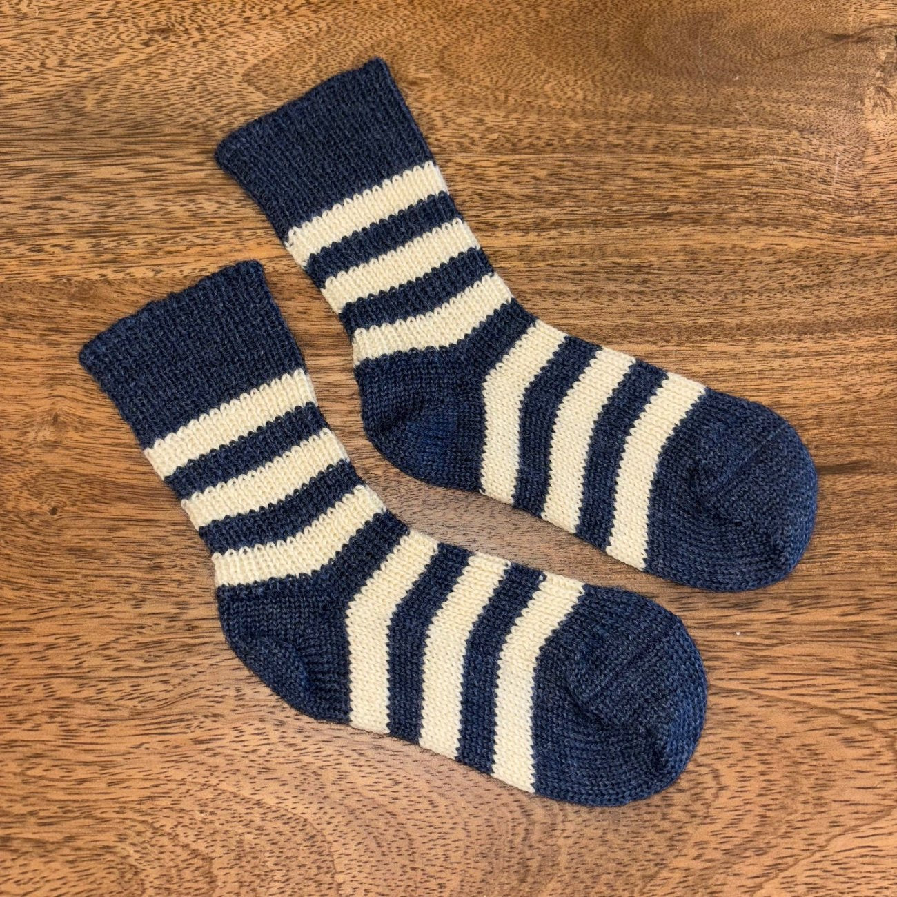 Chaussettes rayées 100% laine - HIRSCH